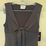 Byer California Vintage Black V Neck Sleeveless Top with Tie Detail Retro Style Size Medium Photo 1