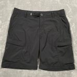 REI Coop Shorts Womens 10 Black Sahara Cargo Belted Hiking Trekking Outdoor Photo 0
