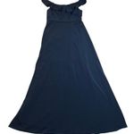 Adrianna Papell Off The Shoulder Ruffle Trim Maxi Dress Size 10 Formal Gown Photo 0