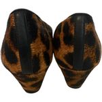 Talbots Laney Wedges Leopard Haircalf Print Pumps Women's 8 Brown Black Photo 8
