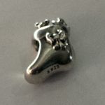 Pandora RETIRED Silver Christmas Stocking Charm Sterling Silver 925 Holiday Photo 1