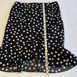 White House | Black Market  Size 10 Polka Dot Ruffle Pencil Skirt Black White Photo 13