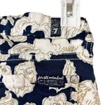 7 For All Mankind 7FAM Navy Blue Floral print Cotton Blend Skinny Denim Jeans Womens size 25 Photo 10