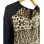 ALC Frank A.L.C. Luxe Raglan Short Sleeves Leopard Print Silk Blouse Size 2 Photo 3