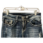 Miss Me The Chelsea Straight Leg Embroidered Embellished Blue Jeans Size 4 Denim Photo 2