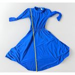 BURU Royal Blue Turtleneck Long Sleeve Maxi Dress Photo 12