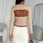 Princess Polly NWT  Knit Shrug - Beige - S/M Photo 3