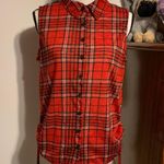 No Boundaries Red Plaid Tank Top Photo 0