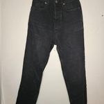 Free People black raw hem curvy straight jeans Photo 0