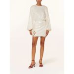 ROTATE Sequins Dress in Egret 38 New Womens Mini Long Sleeve Cocktail White Size undefined Photo 10