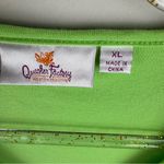 Quacker Factory  Sz XL Sequin Front Elbow Sleeve V Neck T Shirt‎ Green Photo 1