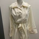 Vintage Ariel Late 80's Ivory Robe/House Coat with Scroll Pattern Size M Photo 1