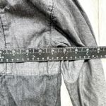 Topshop Boutique Jacket Women Sz 2 Black Gray Denim Patchwork Long Button Down Photo 3