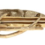 Brahmin Croc Embossed Leather Satchel Dual Handle Zipper Closure Cream Handbag Photo 3