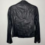 Madewell  Washed Leather Motorcycle Jacket in true black size XS Photo 4