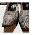 Bruno Magli Black and White Check‎ Lucite Heel Pump Size 8 Photo 2