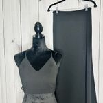 Windsor Black 2-Piece Prom Party Evening Gown Sz 3/4 Juniors Lace Back Zip Photo 1