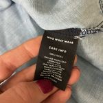 Who What Wear  Blue On or‎ Off Shoulder Ruffled Cuffed Sleeve Blouse Size Large Photo 5