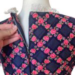 Handmade Vintage Floral Maxi Dress / Cottage & Prairiecore with Lace Trim Detail Photo 7