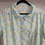 Vintage Snap Close House Dress Robe Size L Blue Size L Photo 1