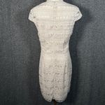 Dolce Vita Lace Sheath Dress Tan Beige Lined Short Sleeve Size Medium Photo 5