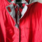 Marmot PreCip Womens Red Hooded Rain Jacket Windbreaker Gorpcore Light Size M Photo 8