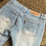 Zoomp Vintage Light Washed Distressed Pink Overlay Denim Jeans Size 36 Blue Photo 6