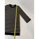 Madewell  Womens Sweater Dress Black & White Stripe Merino Wool Mini Size XS Photo 5