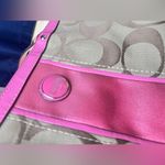 Coach SIGNATURE STRIPE TOTE KHAKI/MULBERRY F21950 Photo 1