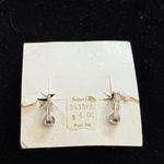 Vintage Aurora Borealis beaded Clip on Earrings on original card Pink Photo 1