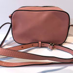 Pink Camera Crossbody Bag Adjustable Strap Gold Tone Hardware Photo 0