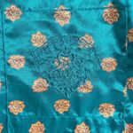 Victoria's Secret Vintage  Emerald Green Floral Print Satin Pajama Dress‎ Small Photo 7