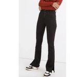 Madewell  Skinny Flare Jeans in Bell haven Black Wash: Slit-Hem Edition Size: 28 Photo 9