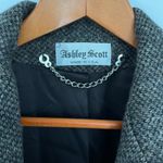 Vintage Ashley Scott Wool Blend Herringbone Tweed Blazer Coat Double Breasted Brown Size M Photo 2