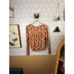 Free People  Intimately Copper Floral Turnt Wrap Top - Size - Small Photo 2