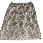 MIDNIGHT VELVET TULLE & TAFFETA SILVER MIDI SKIRT (16) Photo 7