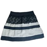 VTG Philosophy Di Alberta Ferretti Silk Lace Tiered Skirt Black Gray Sz 4 Y2K Photo 1