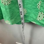 Frnch Midi Floral Dress Women S Emerald Green Eyelet Embroider Puff Sleeve Boho Photo 9