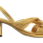 Farm Rio  Gold-tone Strappy Sandals(Size 6) Photo 0