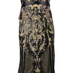 NEW JJ's House Gold Black Sequin Beaded Embellished Sleeveless Maxi Dress Sz 10 Photo 7