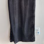 Black Crochet Beach Coverup, Maxi Dress, Size Medium/Large Photo 3