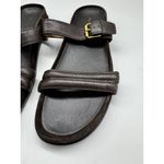Madewell NWD The Dara Double Strap Slide Sandal Dark Carob Brown Leather Sz 10 Photo 4