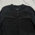 J.Crew  Drapey Oxford Crepe Jumpsuit Black Sz 12 Boilersuit Utility Chore Preppy Photo 3