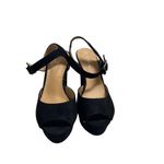 Candie's CANDIE’S‎ Women’s Peep Toe Black Block Heel Sandals Size 8.5 Photo 2