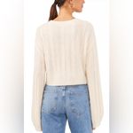 Altar'd State NWT Altar State Crew Neck Cable Knit Sweater Antique White Ivory Size L Photo 1