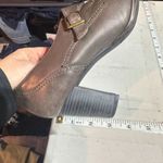 Clarks Collection Women's Leather Block Heel Side Zip Pumps Heels Taupe Size 8M Photo 11