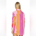 Beach Riot Alexa Top in Sunset Stripes Pink Orange Button Up Photo 5