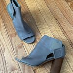 Vince Faye Leather Peep Toe Ankle Booties Slingback Heels Chunky Block Velcro Straps Summer Sandals Photo 0