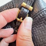 Elliott Lucca Black Woven Leather Crossbody Handbag Bag Purse Womens Photo 4