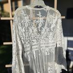 Long White Lace Swim Coverup Beach M Size M Photo 5
